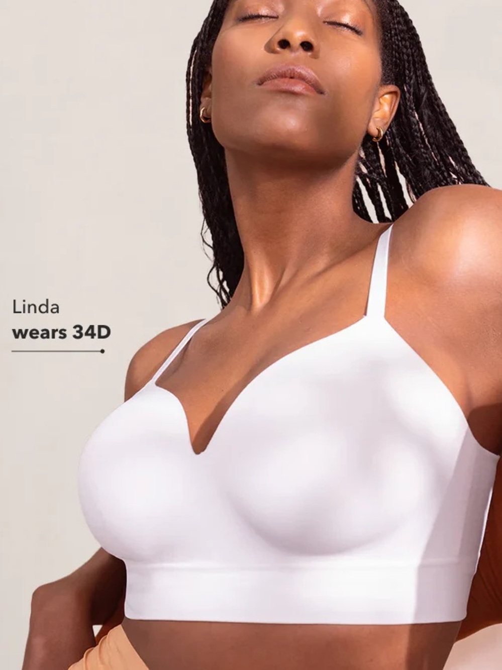 Truekind 2XL Supportive Comfort White Wireless Shaping Bra